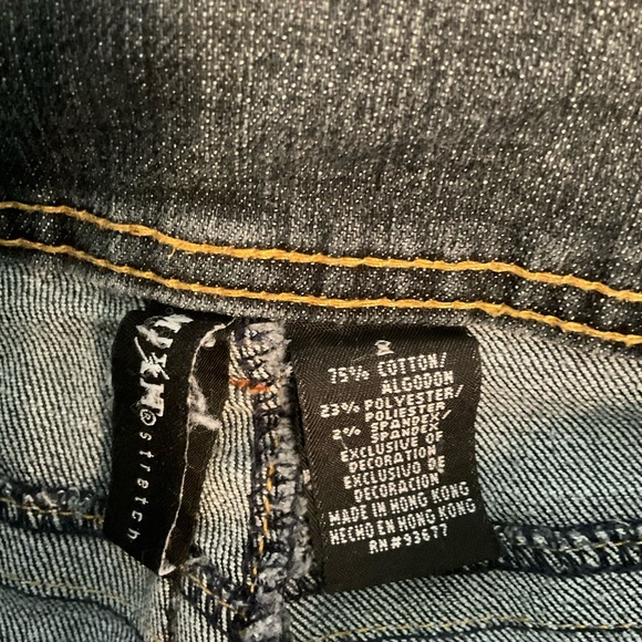 Mix It Stretch Boot Cut Mid Rise  5-Pocket Denim Jeans, Back Pocket Detail, Sz 2 - Picture 6 of 10